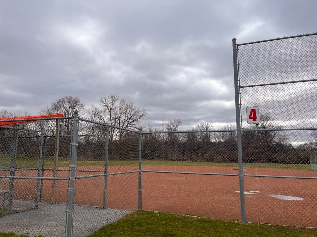 From youth softball fields (under flight approach path)